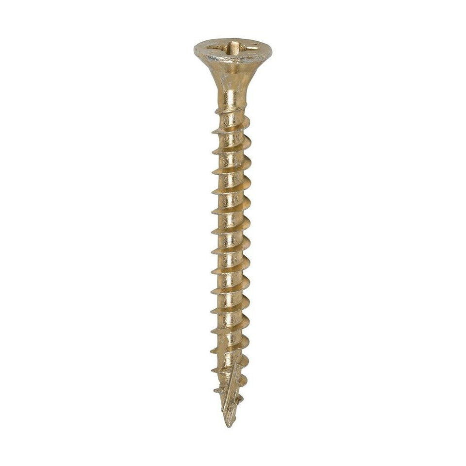 image 1 of Timco - C2 Strong-Fix Multi-Purpose Premium Screws - PZ - Double Countersunk - Yellow (Size 4.0 x 40 - 1200 Pieces)