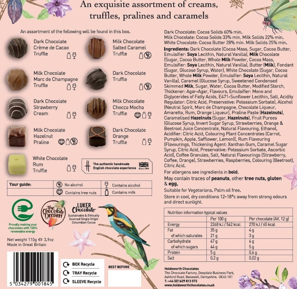 image 1 of Holdsworth Chocolates Happy Anniversary |110g