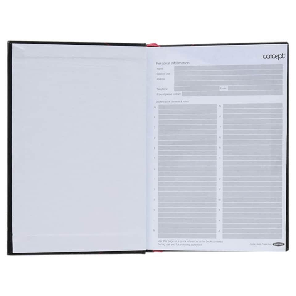 image 1 of A6 192 Pages A-Z Index Book by Concept