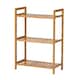 image 1 of Living and Home 3 Tier Bamboo Wood Storage Shelf Rack-50cm W x 25cm D x 71cm H