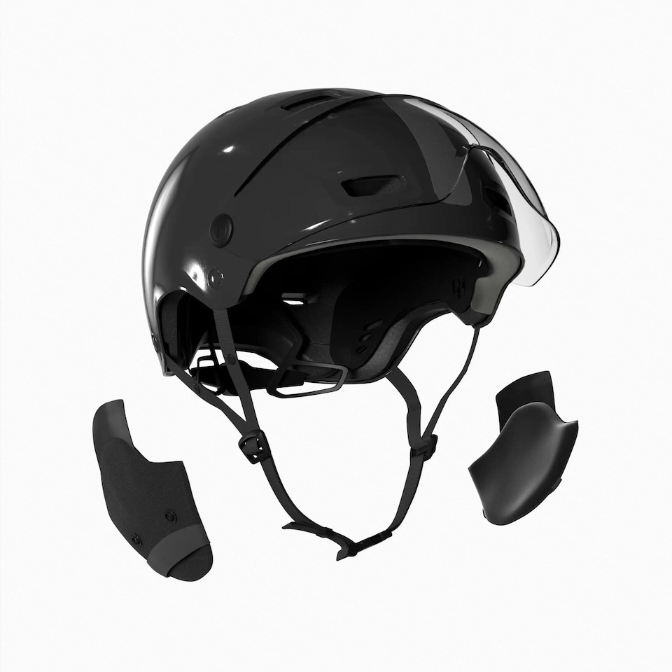 image 1 of Decathlon City Cycling Helmet with Visor 580