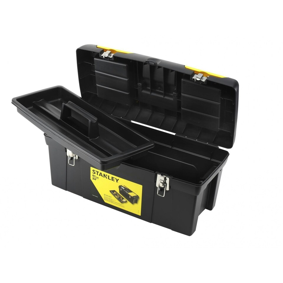 image 1 of Stanley Hand Tools Tool Box With Metal Latches - Multi Colour - 60cm (24in) Multi