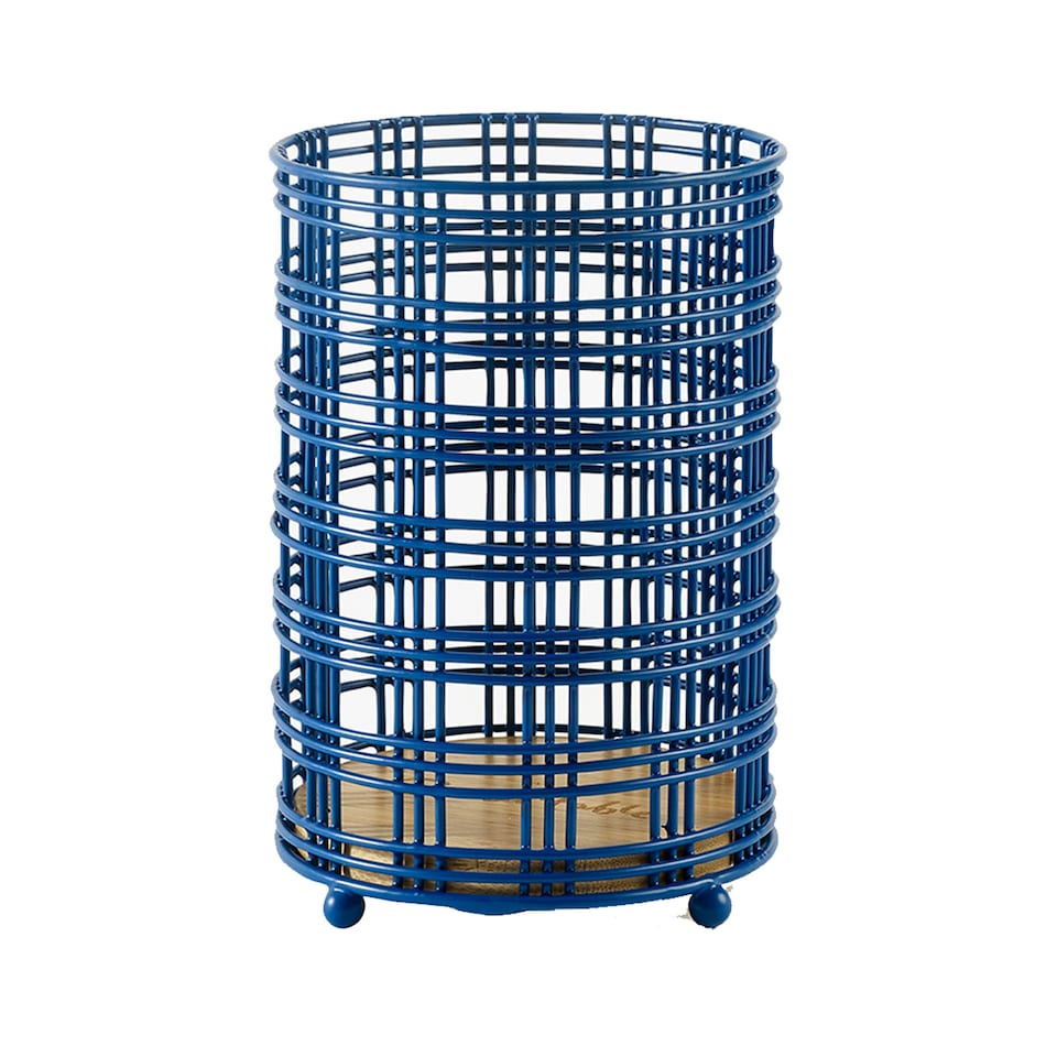 image 1 of Sur La Table Colour Me Happy Blue Utensil Holder