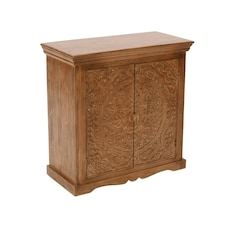 Viva Mango Wood Sideboard With 2 Doors Brown