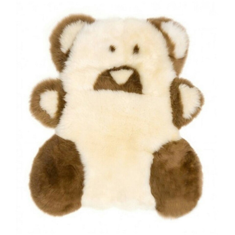Eastern Counties Leather Sheepskin Teddy Bear Rug - Brown - One Size