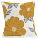 image 1 of Poppy Chenille 45cm x 45cm Ochre Cushion Set of 4 | Yellow | Cream & Grey | 45cm x 45cm x 10cm | 4