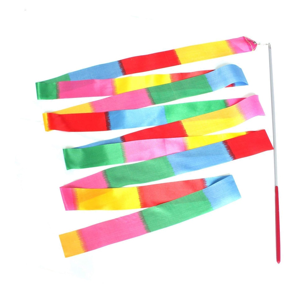 image 1 of 4 Metres Gymnastics Ribbon Wand, Satin Dance Streamer - 1pc