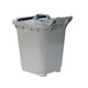 image 3 of Kerbside Compost Caddy with Locking Lid - Silver - for Food Waste Recycling (23 Litre) - Plastic Bin with Composting Guide