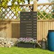 image 2 of Outsunny Raised Garden Bed with Trellis Standing Patio Planter Box Black 