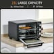 image 3 of HOMCOM Mini Oven 21L Electric Grill w/ Adjustable Temp Timer 1400W, Black
