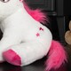image 6 of 25cm Plush White Unicorn with Pink Mane and Tail
