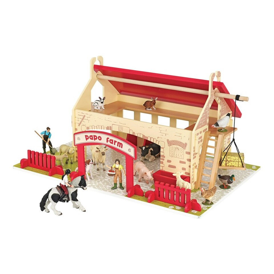 image 1 of PAPO Farmyard Friends My First Farm Toy Playset