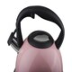 image 4 of Interiors by Premier 3000ml Pink Whistling Kettle, Stainless Steel Stovetop Kettle With Whistle & Cool Touch Handle, Pink Finish
