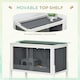 image 5 of PawHut Wooden Hamster Cage for Dwarf Hamsters, Gerbils, Rutin Chicken w/ Shelf