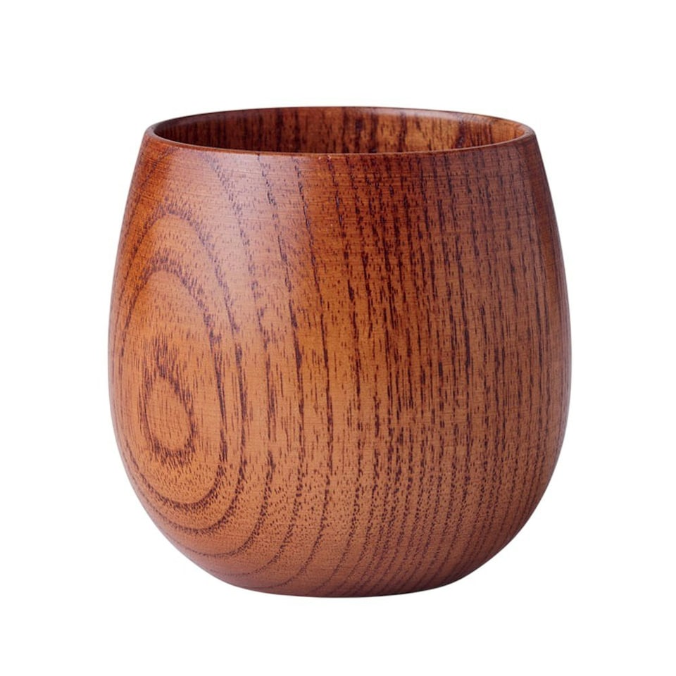 image 1 of MidOcean Ovalis Oak 250ml Handleless Mug - Wood - One Size