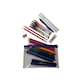image 3 of Stationery Filled Blue Zip 8x5" Pencil Case with Colouring Pencils