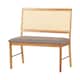 image 2 of Ellis Indoor Dining Bench - L52 x W89 x H92.5 cm - Oak Effect - Grey Fabric