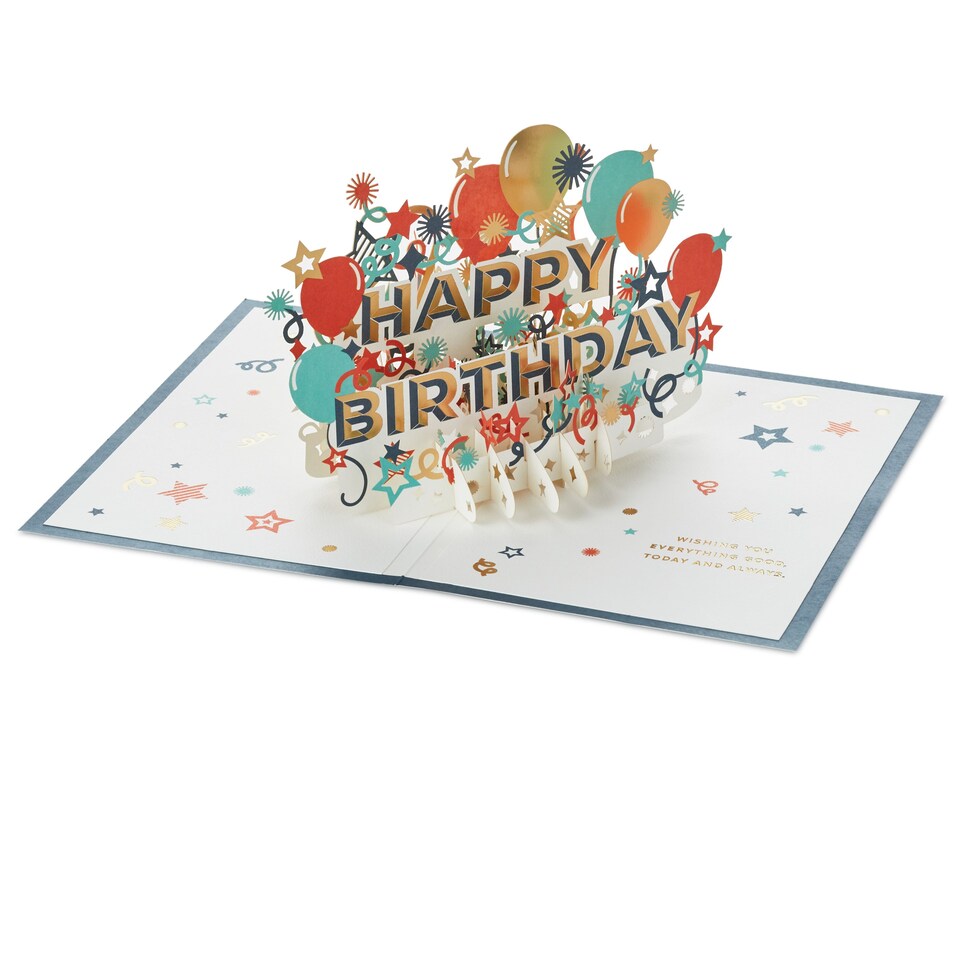 image 1 of Hallmark Paper Wonder Birthday Card - 3D Pop-Up Text Design