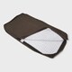 image 3 of Homescapes Brown Quilted Polyester 2 Seater Orthopaedic Booster Cushion Cover | Brown | Brown | 100 x 50 x 10 cm