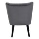 image 5 of Interiors by Premier Grey Velvet Chair, Curved Back Accent chair, Easy to Assemble Borg Chair, Comfy Office Chair