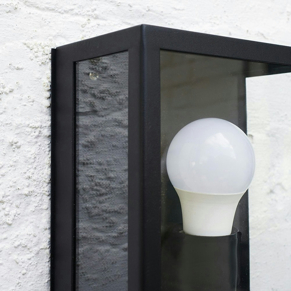 image 1 of ValueLights Tideswell Black Outdoor Wall Light
