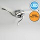 image 2 of First Choice Lighting Ara Chrome LED Flush Ceiling Light Chrome
