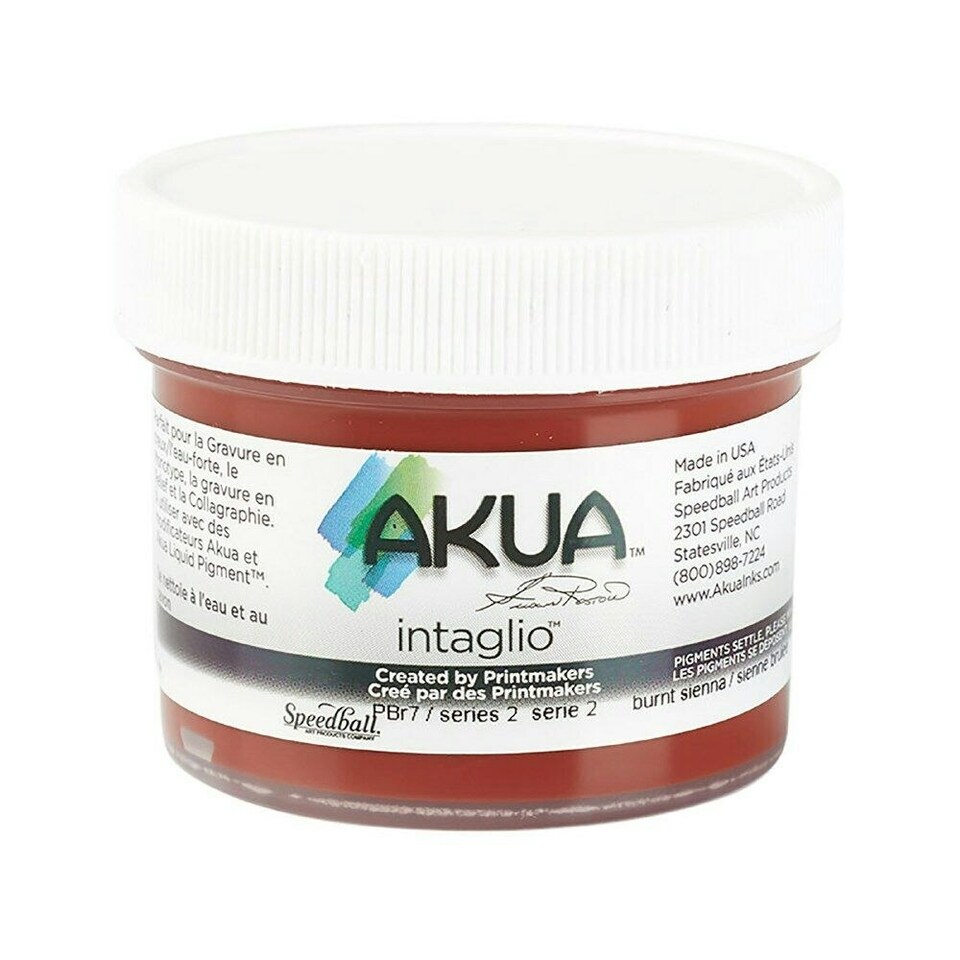 Speedball Intaglio Water Based Printing Ink, Burnt Sienna, 2oz