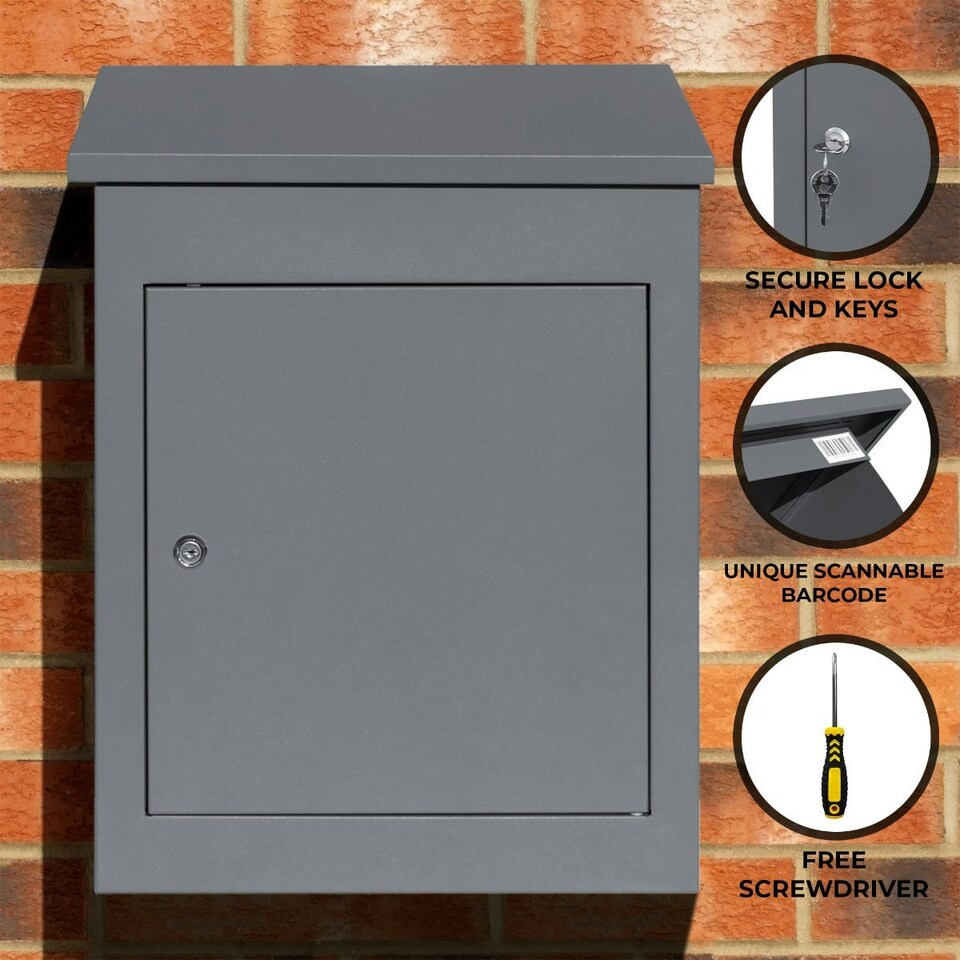 image 1 of Grey Anti-Theft Parcel Post Box