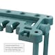 image 6 of KCT Garden Tool Storage with Wheels Rack Organiser for Shed Garage Accessories Spade Holder Tidy Solutions Freestanding Plastic