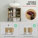image 3 of HOMCOM Bathroom Under Sink Cabinet for Basin without or with Pedestal Nature Brown | Black