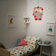 ValueLights Children's Red And White Football /Nursery Ceiling Pendant Light Shade