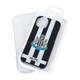 image 3 of Newcastle United FC iPhone 15 Compatible Striped Phone Case - Black/White - 14.5cm x 7cm