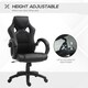 image 3 of Vinsetto Racing Gaming Chair, PU Leather Swivel Office Gamer Chair Black