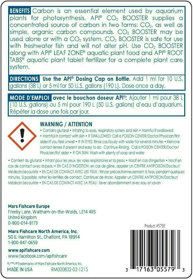 image 1 of API CO2 Booster Freshwater Aquarium Plant Treatment 473 ml Bottle | Multi