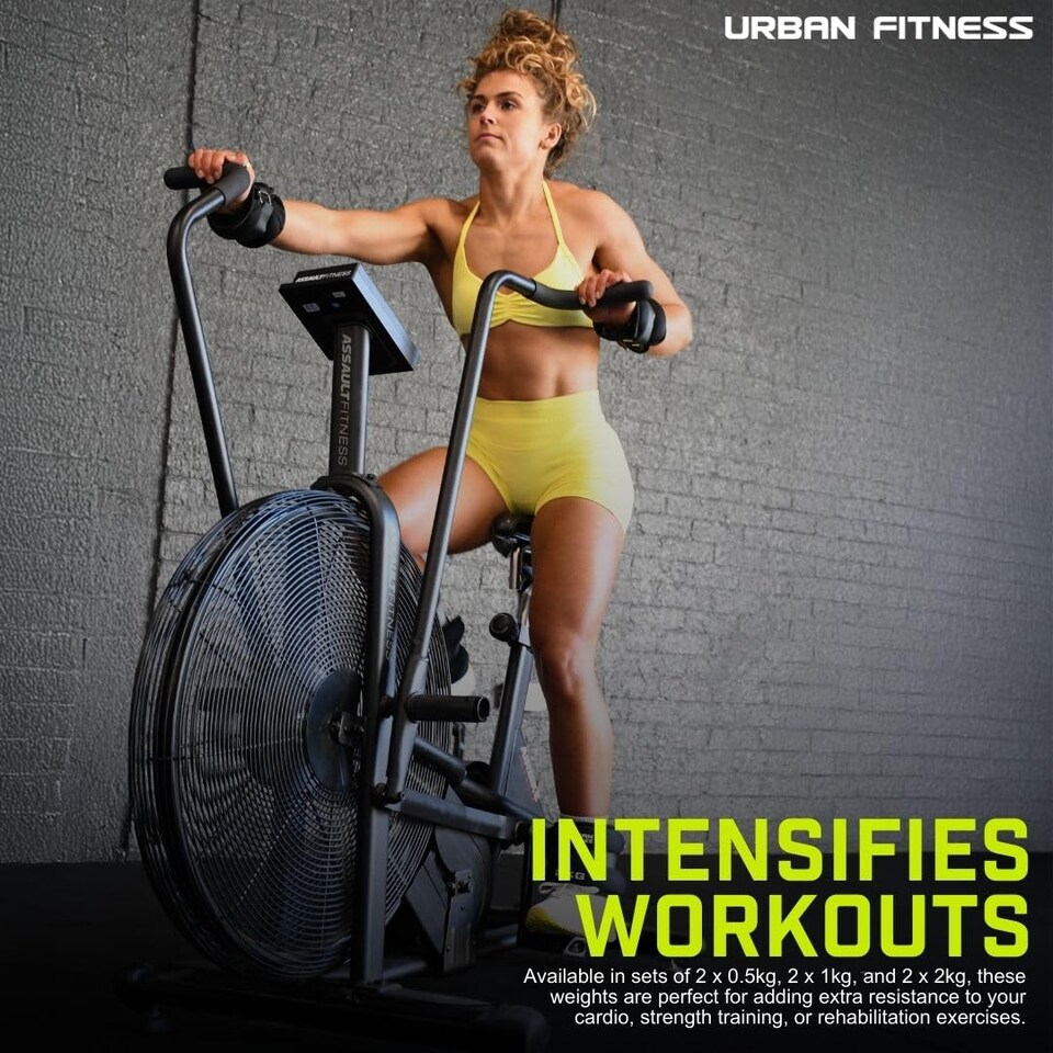 image 1 of Urban Fitness Neoprene Ankle Wrist Weights, Pair Of 2, Adjustable, Comfort Fit, Strength Training, Cardio, Rehabilitation, 2 X 0.5kg