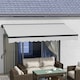 image 2 of Outsunny 3.5 x 2.5m Electric Retractable Awning, Aluminium Frame, Light Grey | Grey | 1