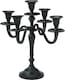 image 4 of 5 Arm Metal Candle Holder Stand Vintage Candelabra Centrepiece Home Decor 30cm | Black | Black | 1