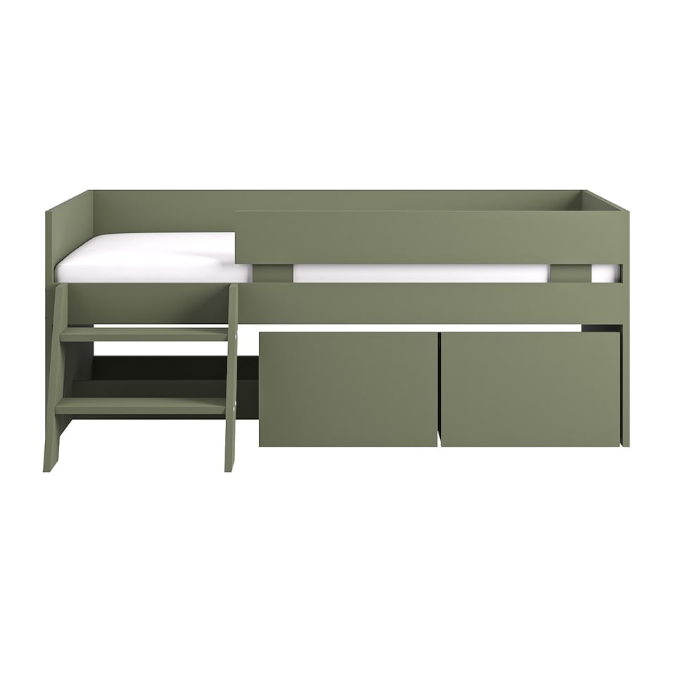 image 1 of Flair Logan Single Storage Low Sleeper Green Bed