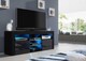 image 3 of TV Unit TV Stand Black Gloss LED Media Console Sideboard Storage Cabinet 145cm