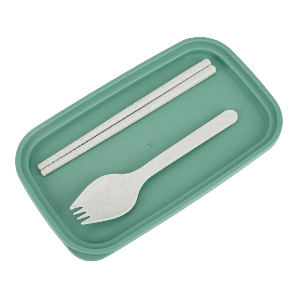 image 1 of Living and Home Stackable Bento Lunch Box with Handle 2 Layer, Green, 2700ml | Green