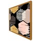 image 4 of Yellow, white & pink hexagons (Picutre Frame) Brown | M