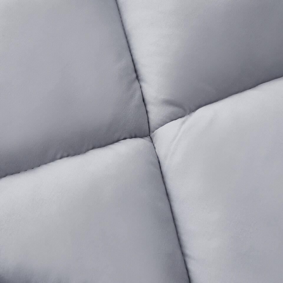 image 1 of Ezysleep 4 Inch Luxurious Shredded Memory Foam Mattress Topper - Soft Microfibre Cover | Grey | Grey