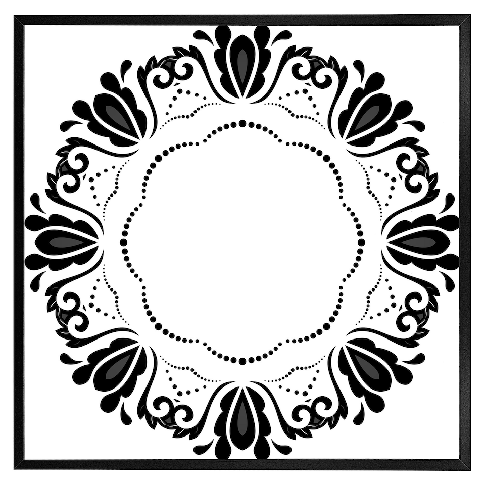 image 1 of Decorative floral element (Picture Frame) Brown | XL