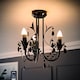 image 3 of ValueLights Odelia 3 Way Black Ceiling Light Chandelier and Bulbs