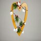 image 1 of 23cm Light Brown Heart Hanging Decorations Gold