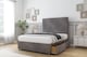 image 4 of Sloomy Manhattan Slate Naples Divan Bed Base 2 Drawers Same Side With 26 Inch Strutted Headboard | Grey | Slate | Single | 1
