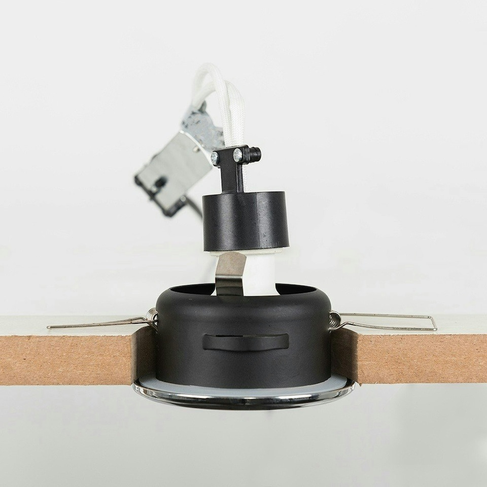 image 1 of ValueLights Pack of 6 Bathroom/Shower/Soffit IP65 Chrome Recessed Ceiling Downlights - Complete with 5w LED Bulbs 3000K Warm White | Chrome