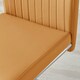 image 5 of Furniturebox 2x Lorenzo Mustard Yellow Faux Leather Chrome Dining Chairs