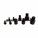 image 2 of 9pc Stubby Impact Triple Square Tamperproof Bit Sockets Spline 1/4" 3/8" 1/2"