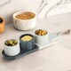 image 1 of Bulgari Marble Condiment Bowls and Board Set